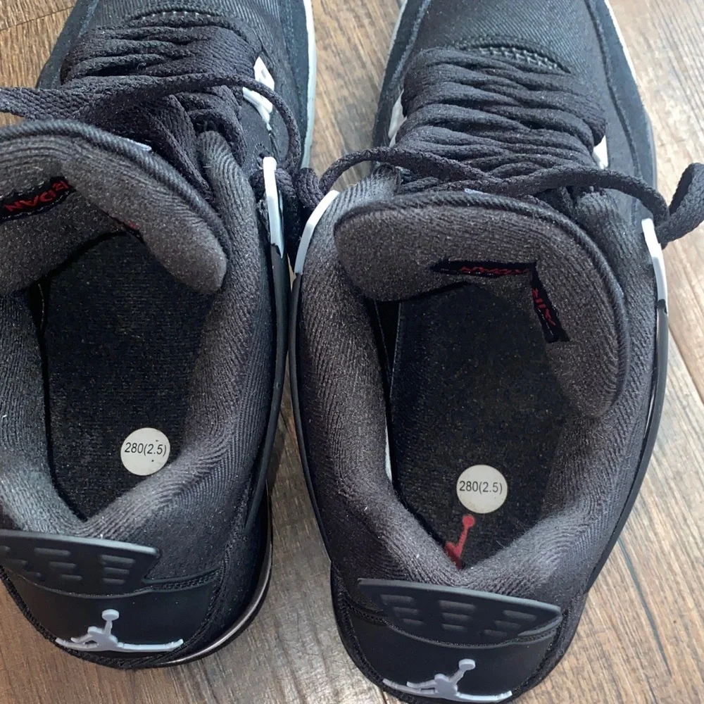 Jordan 4 Military Black and Gray Retro Sneakers